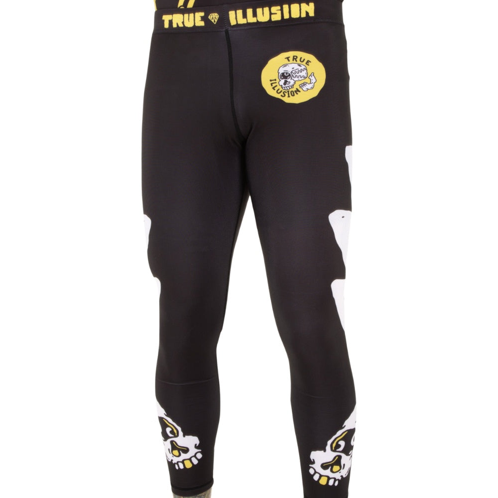 True Illusion Original Brazilian Jiu Jitsu Spats: Front View of the Compression Gear, designed for MMA and grappling athletes.