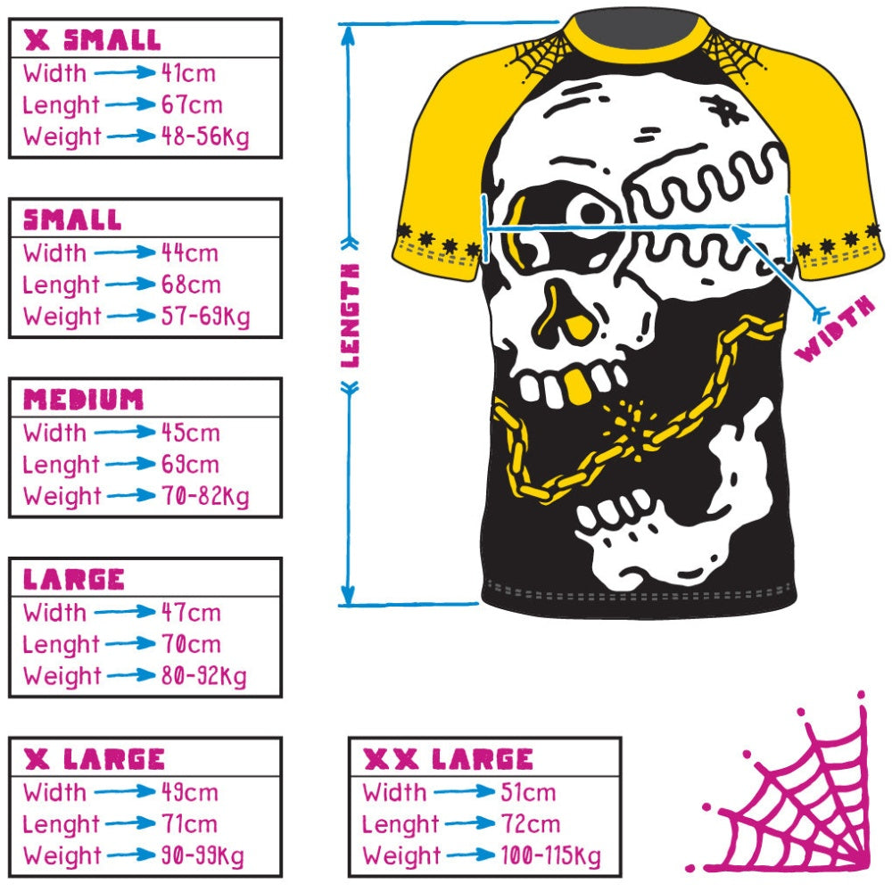 Premium Size Guide: True Illusion Long Sleeve BJJ Rash Guard - Original