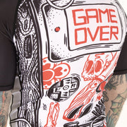 Back View: True Illusion Short Sleeve BJJ Rash Guard - Game Over - MMA Apparel