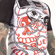 True Illusion Short Sleeve BJJ Rash Guard - Game Over - Front View for MMA