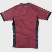 Atlas Brand Apex Burgundy Rashguard No Gi Jiu Jutsu Gear
