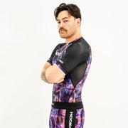 Hooks Short Sleeve Rash Guard, Grunge Series for Brazilian Jiu Jitsu No Gi