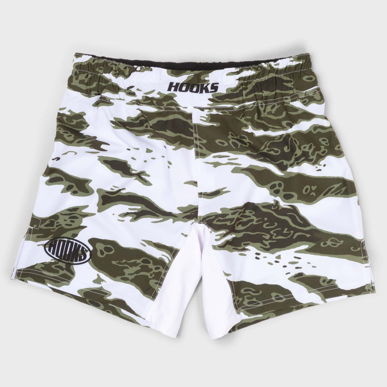Hooks BJJ Grappling Shorts - Tiger Camo - White