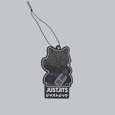 Just Jits Lucky Cat Air Freshener - Purple Belt (Black Gi)