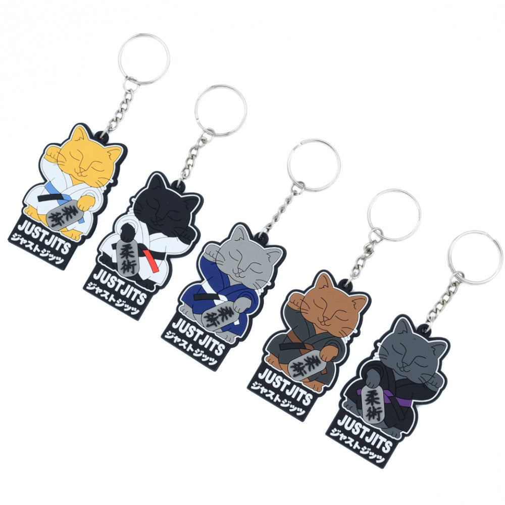 Just Jits Lucky Cat Keychain Set (All Belts) - Main Image