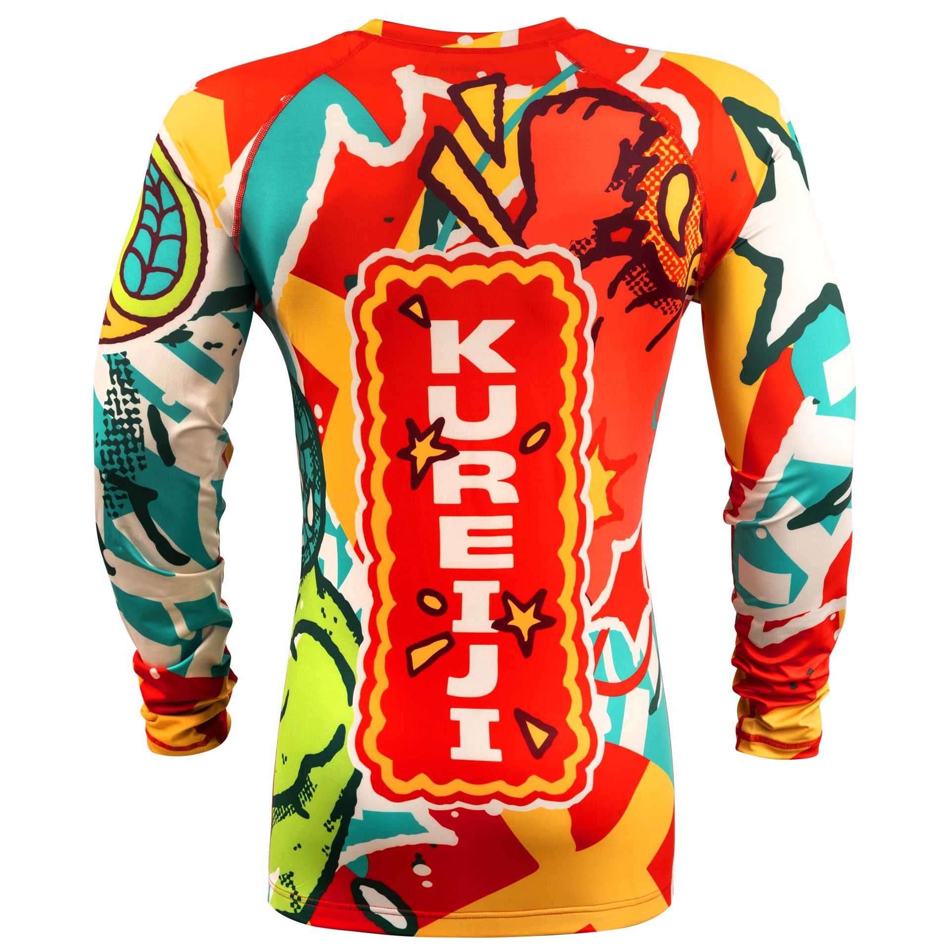 Kureiji Luchadores Long Sleeve Rashguard, Brazilian Jiu Jitsu, No Gi Grappling, Rashie