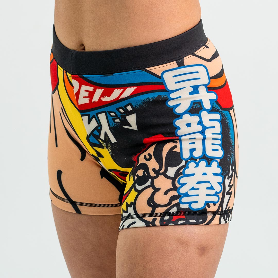 Dragon Punch Uni-Sex Vale Tudo Shorts, Kureiji, No-Gi BJJ, Brazilian Jiu Jitsu