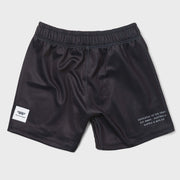 Atlas Brand AXIS Shorts in black, back view flat lay