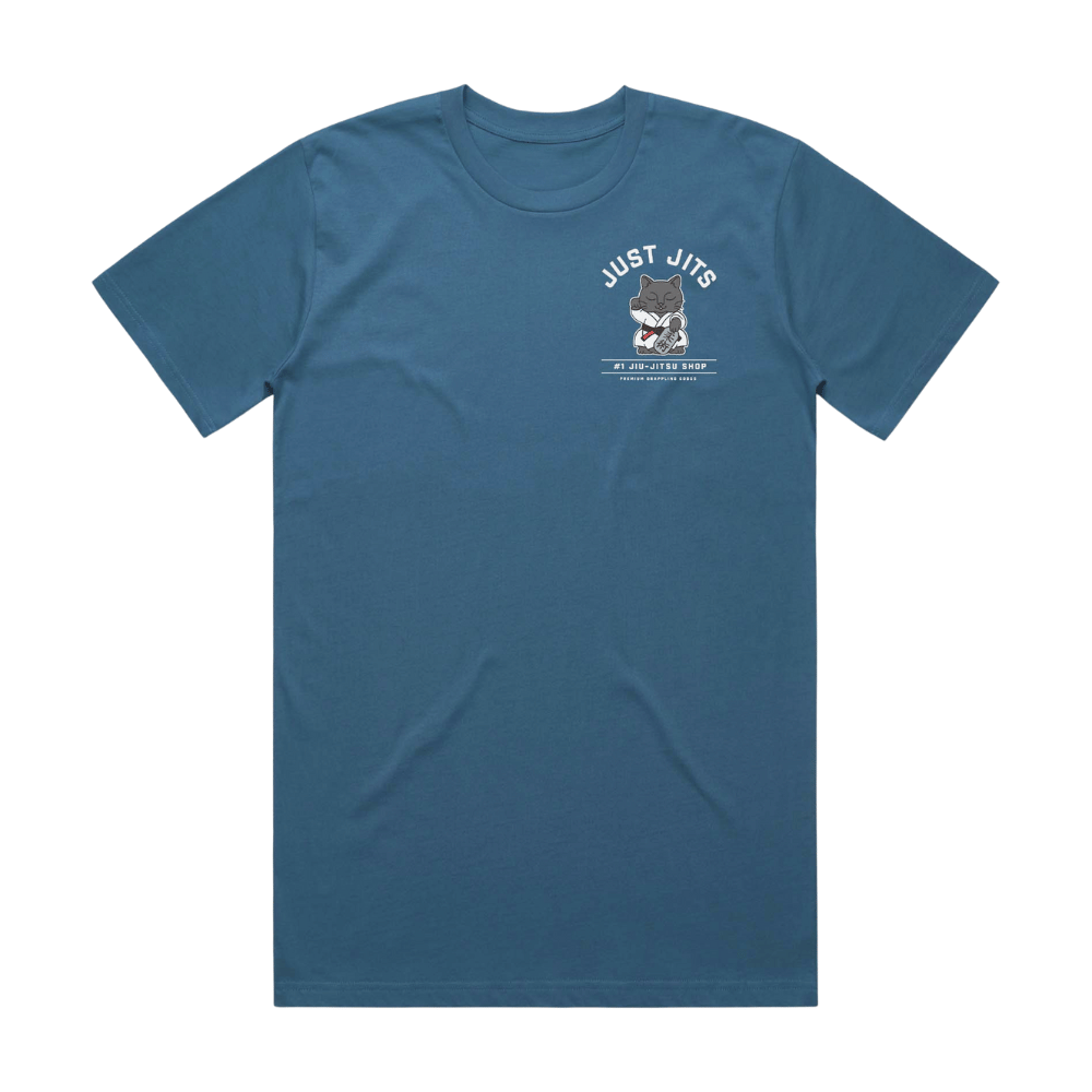 Flat lay of Just Jits BJJ T-Shirt – Da Boss, front with print