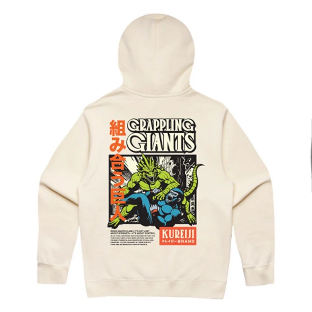 Flat lay back view of Kureiji Hoodie Gigante