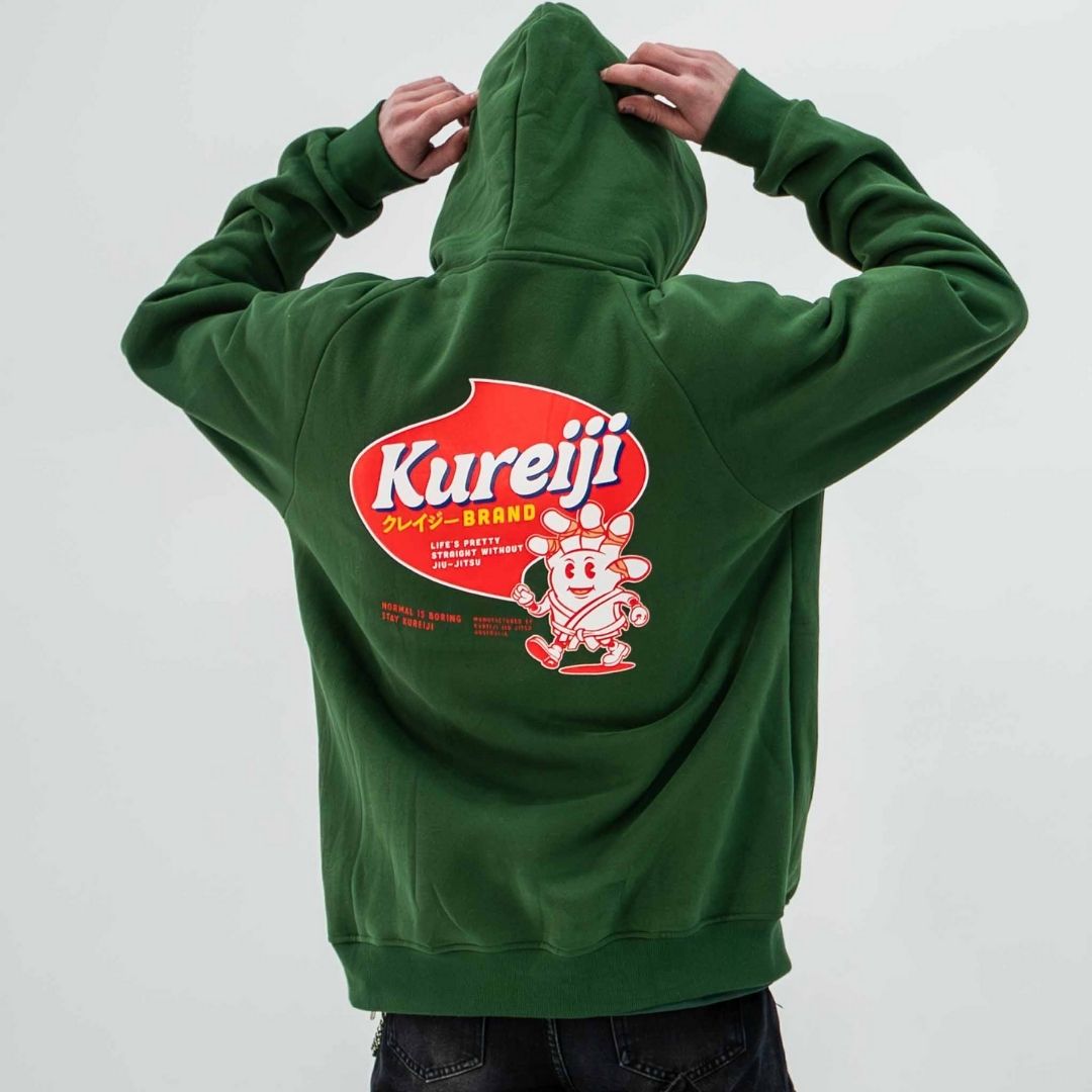 Back view of Kureiji Hoodie Twistied Fingers Cheese design