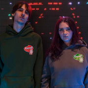 Kureiji Hoodie Twistied Fingers Cheese design being worn