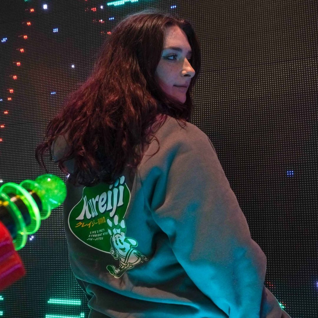 Kureiji Hoodie Twistied Fingers Chicken lifestyle view when worn