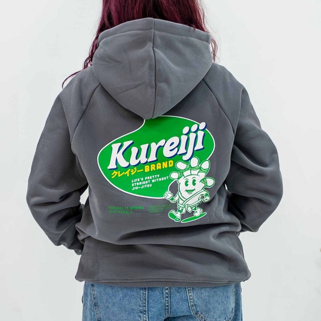 Back view of Kureiji Hoodie Twistied Fingers Chicken when worn
