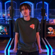 Front view of Kureiji T-Shirt Twistied Fingers Cheese when worn