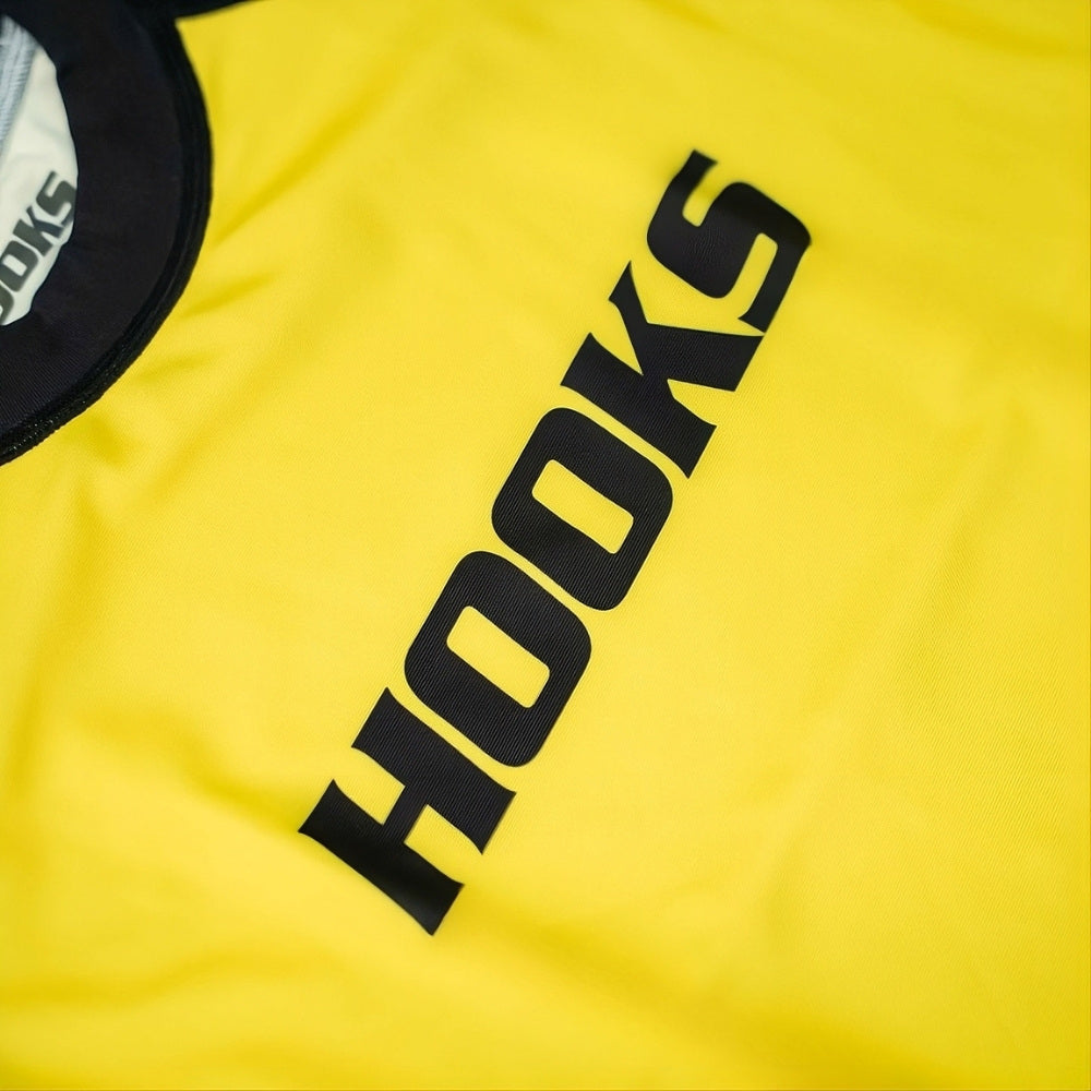 Hooks Kids 2026 Ranked BJJ Rash Guard - Yellow