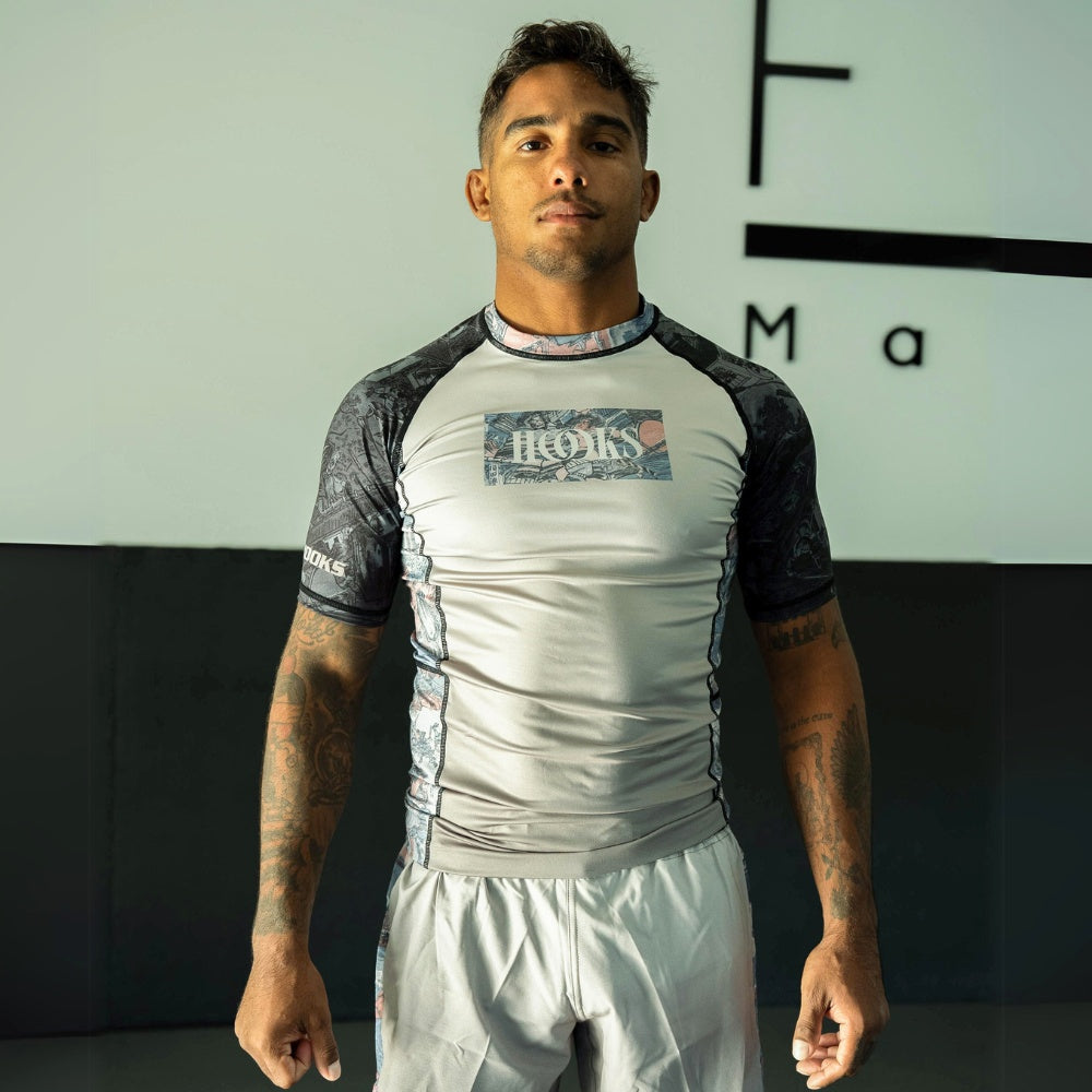 Hooks Rashguard - Short Sleeve for Brazilian Jiu Jitsu No-Gi