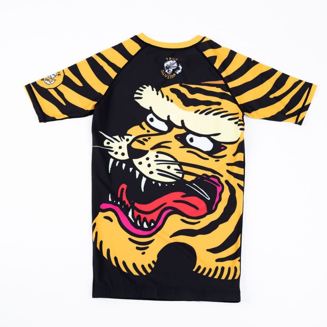 True Illusion Short Sleeve BJJ Rash Guard - Tiger