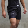 Combat and Grappling Mastery: The Atlas Brand AT23 Black Hybrid Shorts for BJJ Enthusiasts