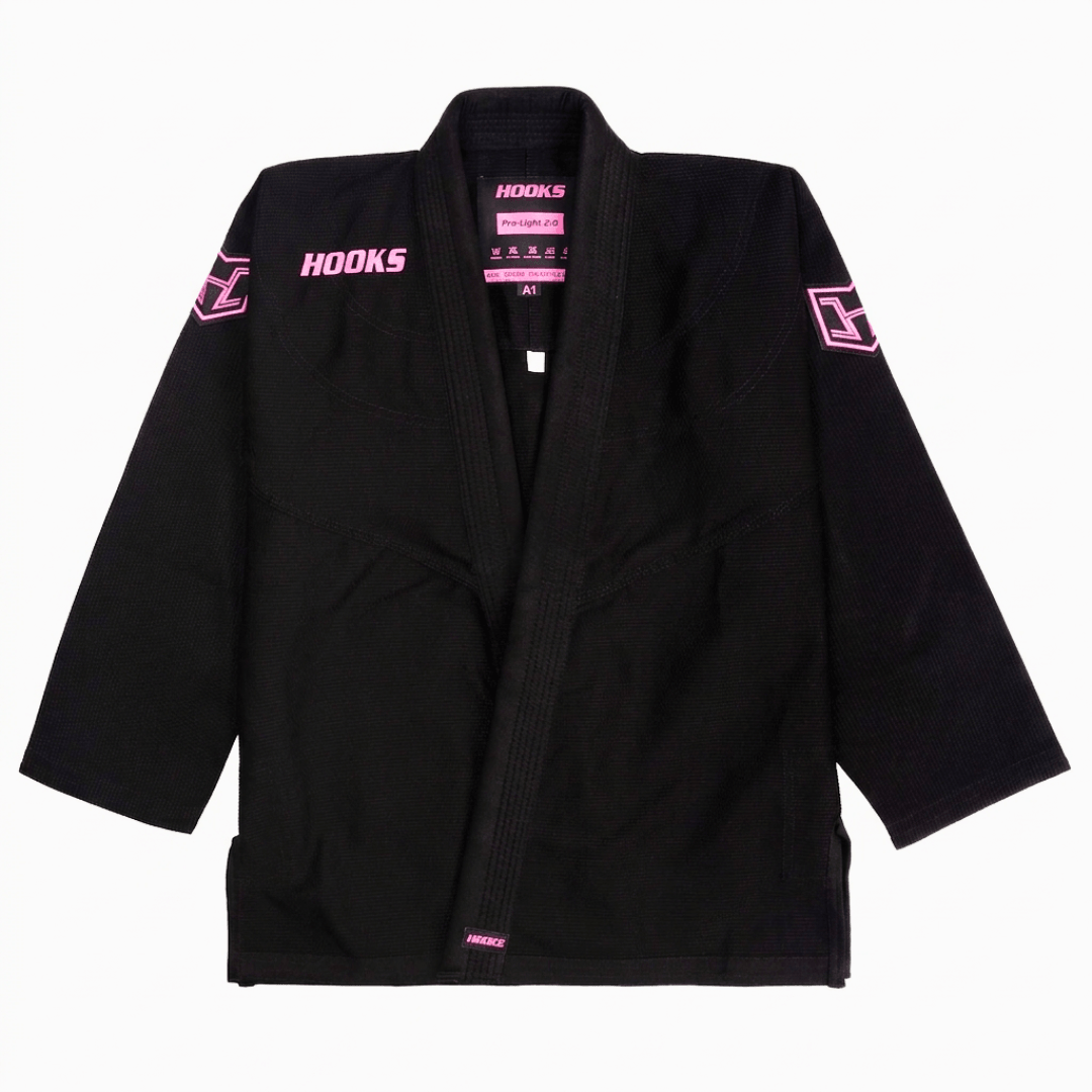 Hooks Pro-Light BJJ Gi - Black & Pink - Kids