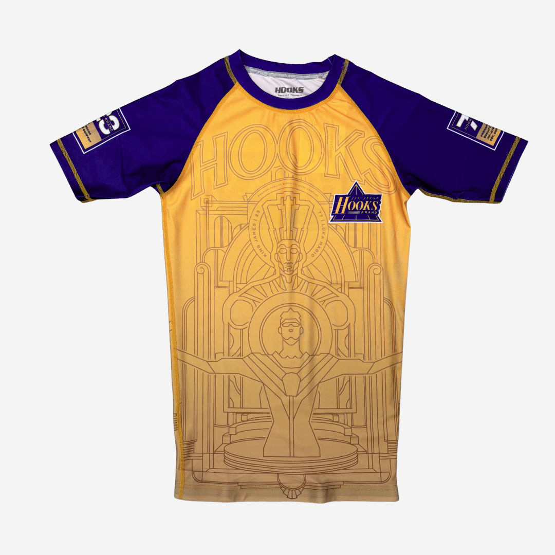 Hooks BJJ Rash Guard - Showtime - Gold