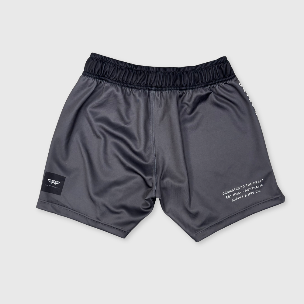 The Atlas Brand - Women's AXIS Shorts - Slate flat lay