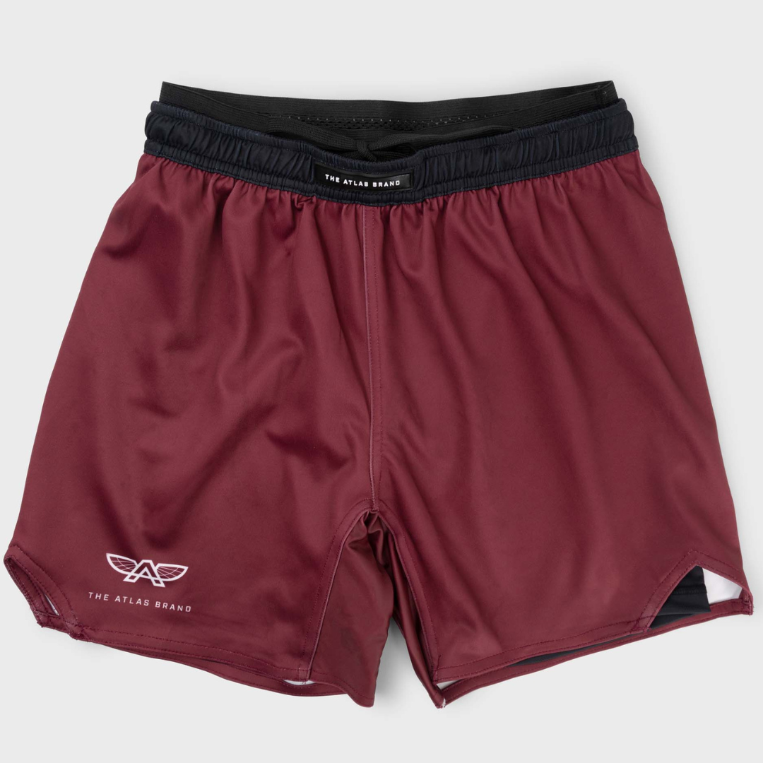Atlas Apex Burgundy BJJ Shorts