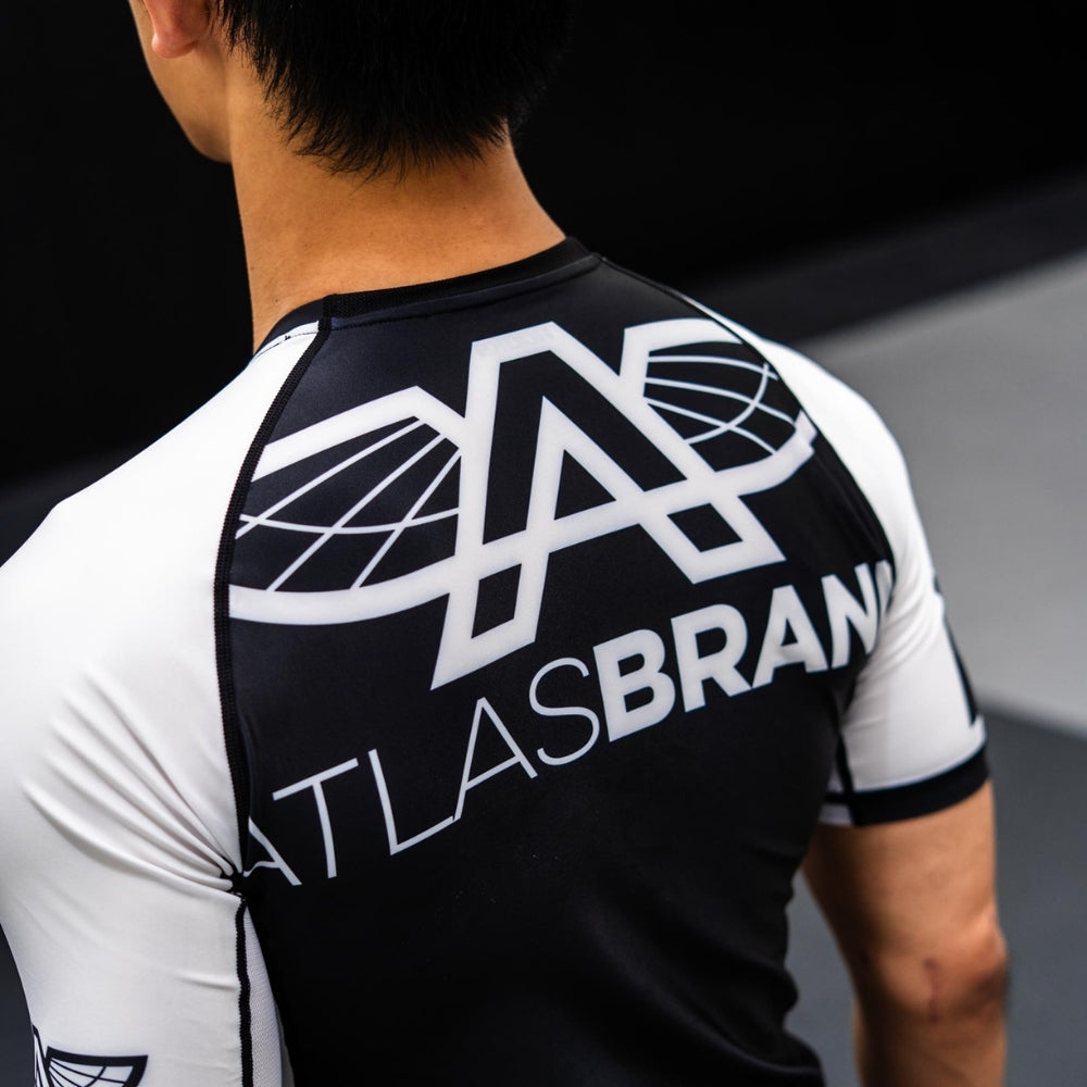 The Atlas Brand - Ranked Rash Guard - White