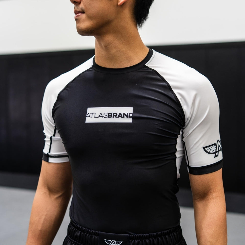 The Atlas Brand - Ranked Rash Guard - White
