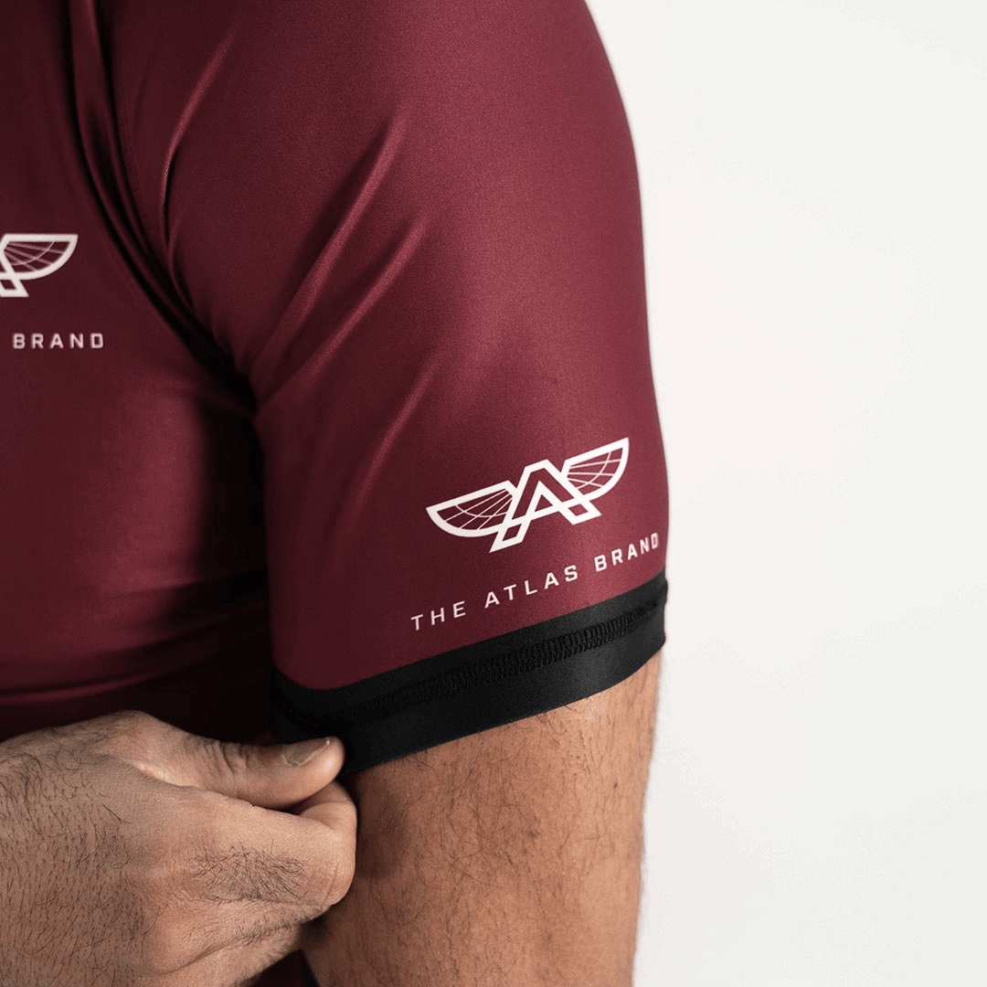 Atlas Burgundy No Gi Gear Apex Rashguard
