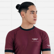 Burgundy Rashguard No Gi Jiu Jitsu Atlas Gear