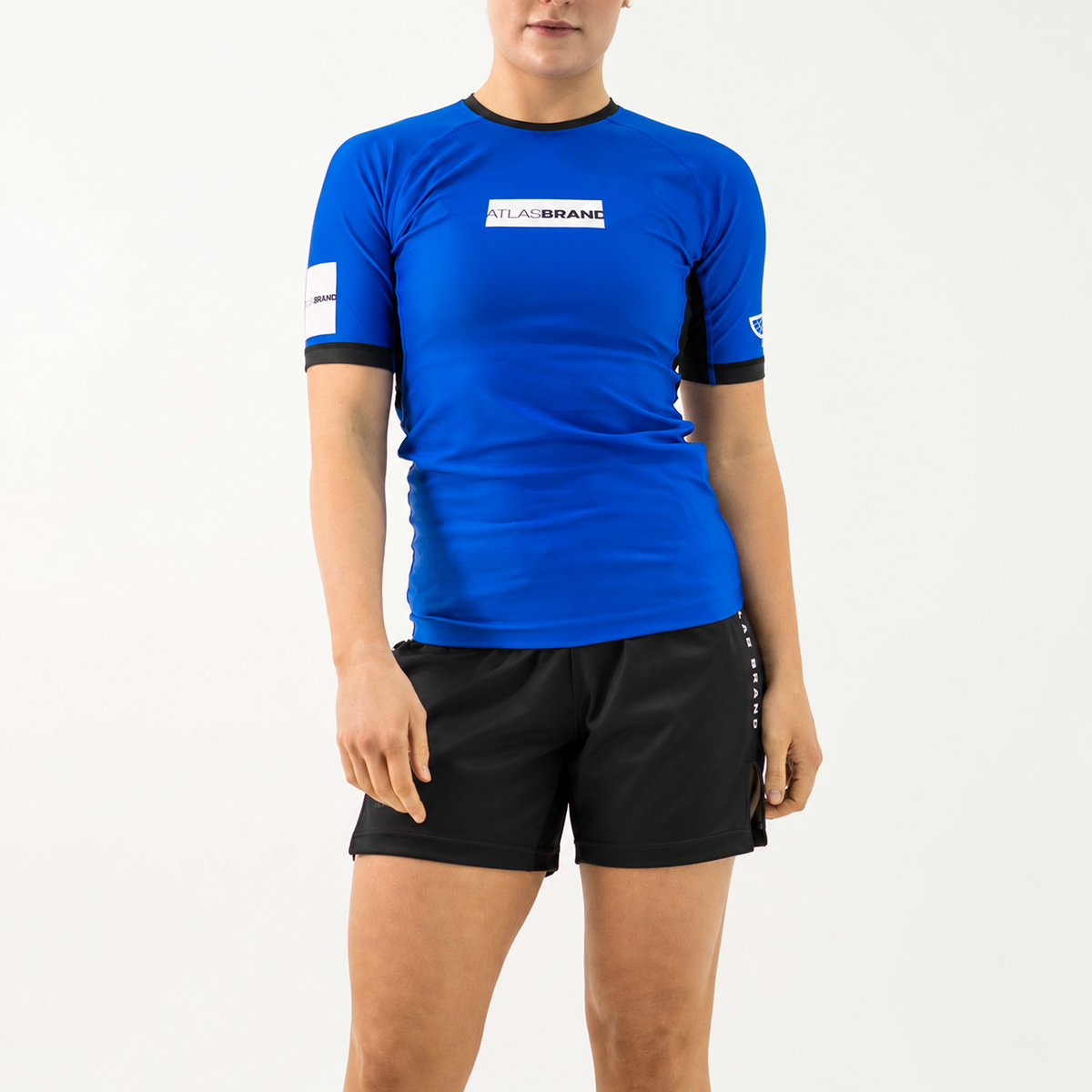 The Atlas Brand - Women's Ranked Rash Guard - Blue - loosened fit