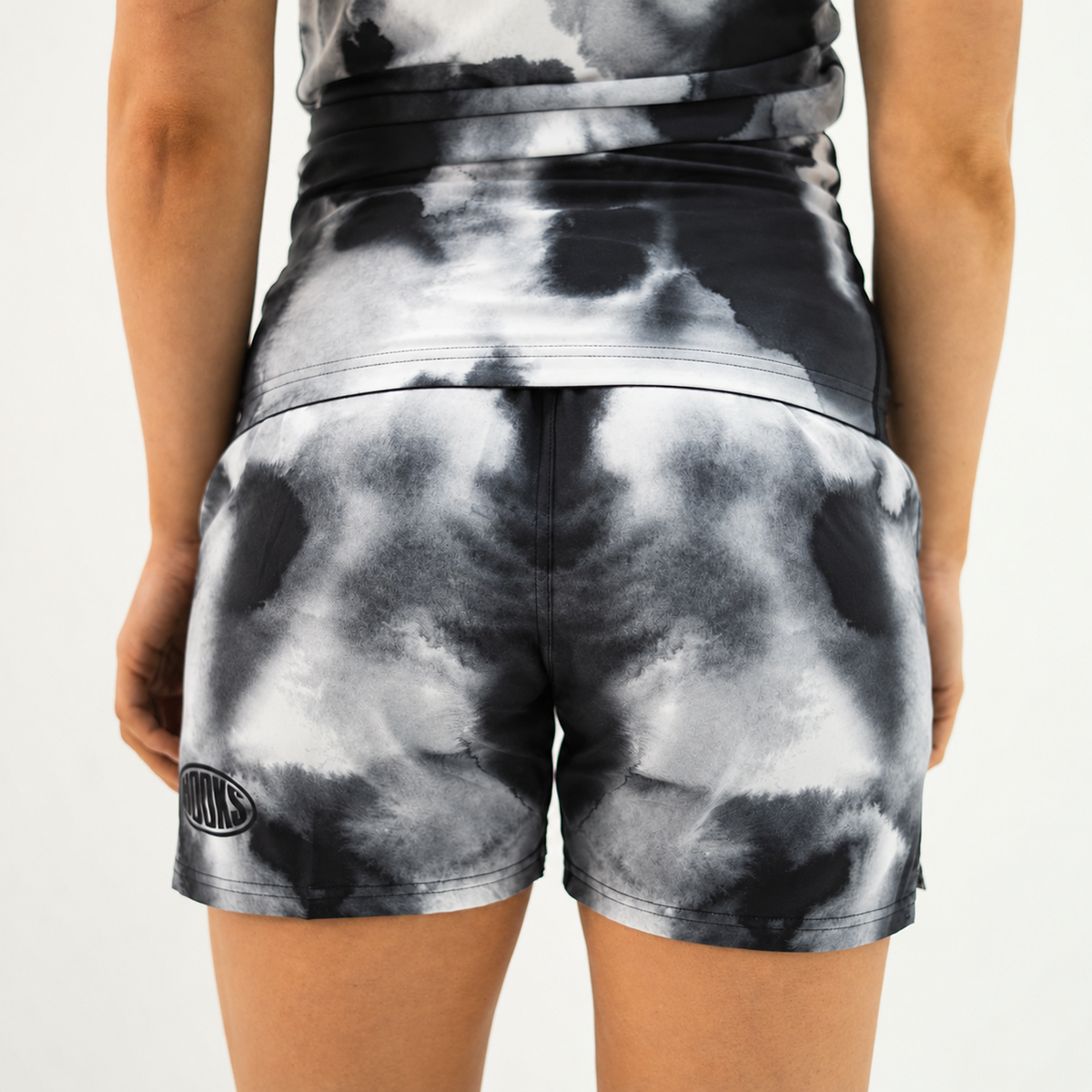 Hooks Women's Sport Grappling Shorts - Black Mist - loosened fit