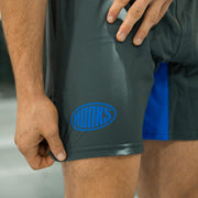 Hooks Grappling Shorts Grey and Blue
