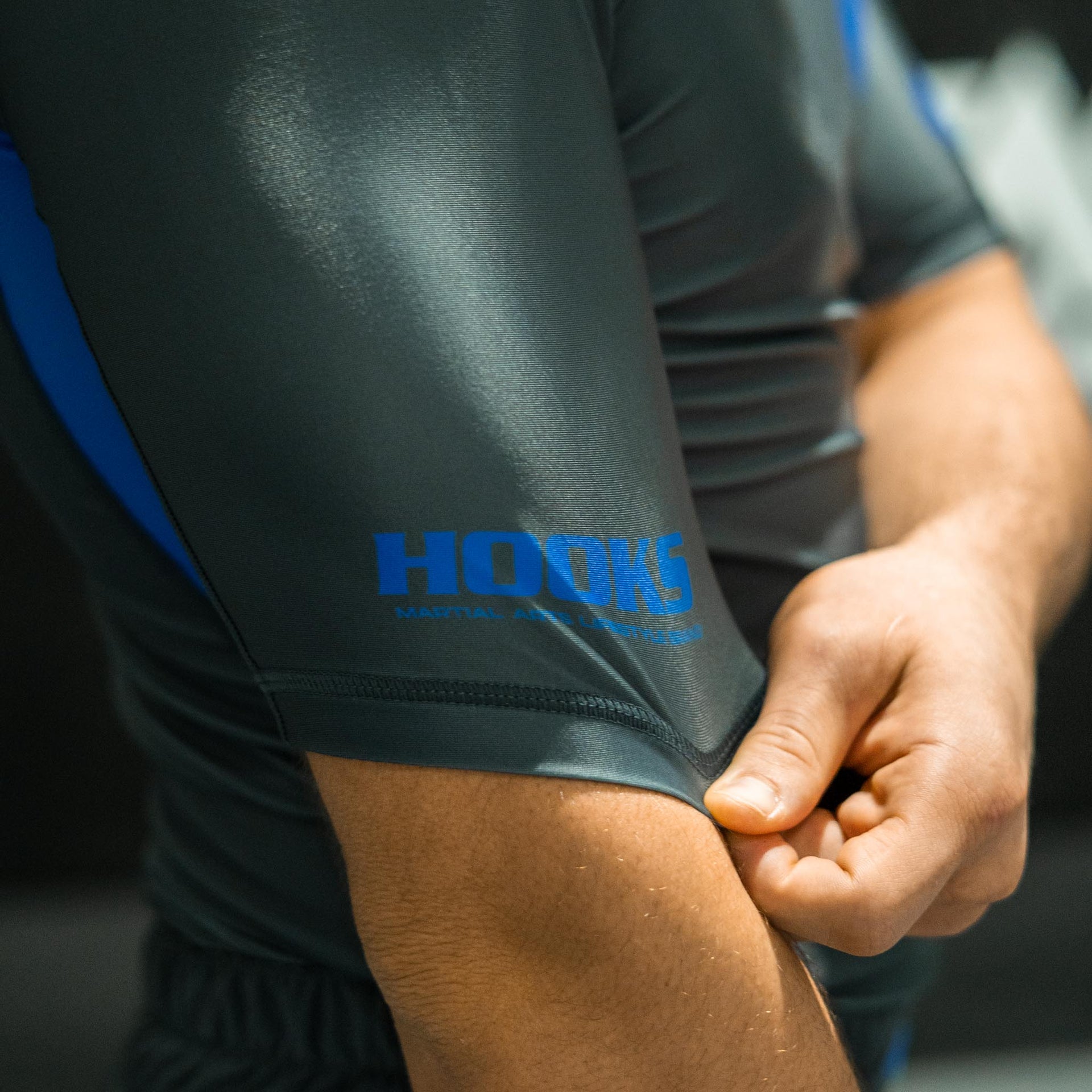 Grey and Blue Jiu Jitsu Rashguard