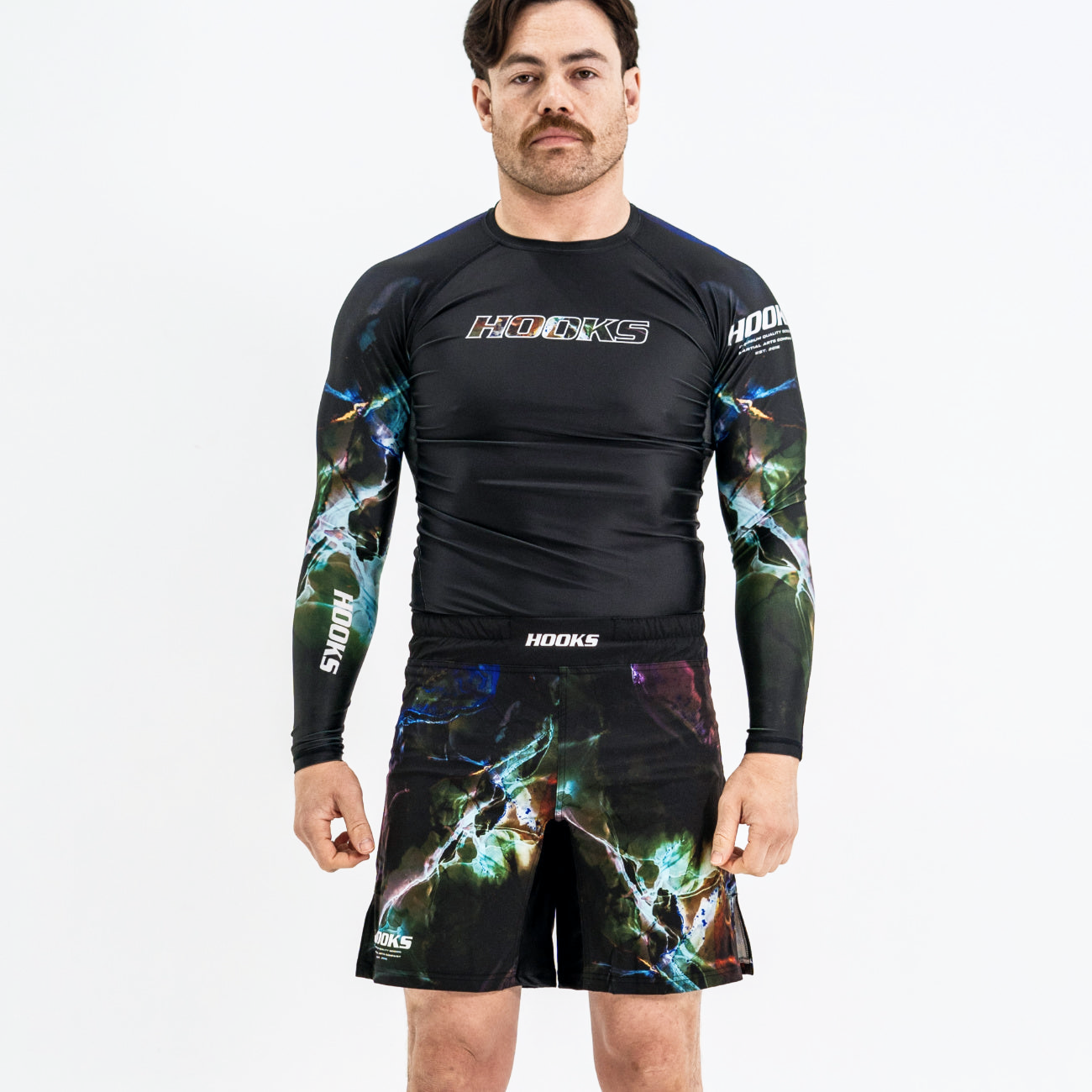 Dark Lights Hooks BJJ Grappling Shorts, Lightweight Design for No-Gi Brazilian Jiu Jitsu
