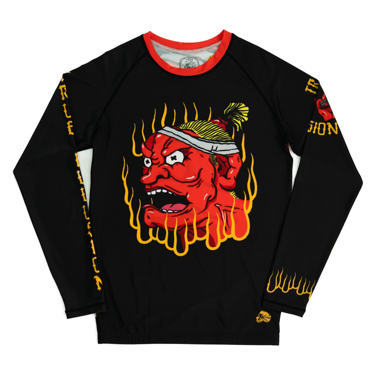 True Illusion Women's Long Sleeve Rash Guard - Grappling Demon flat lay