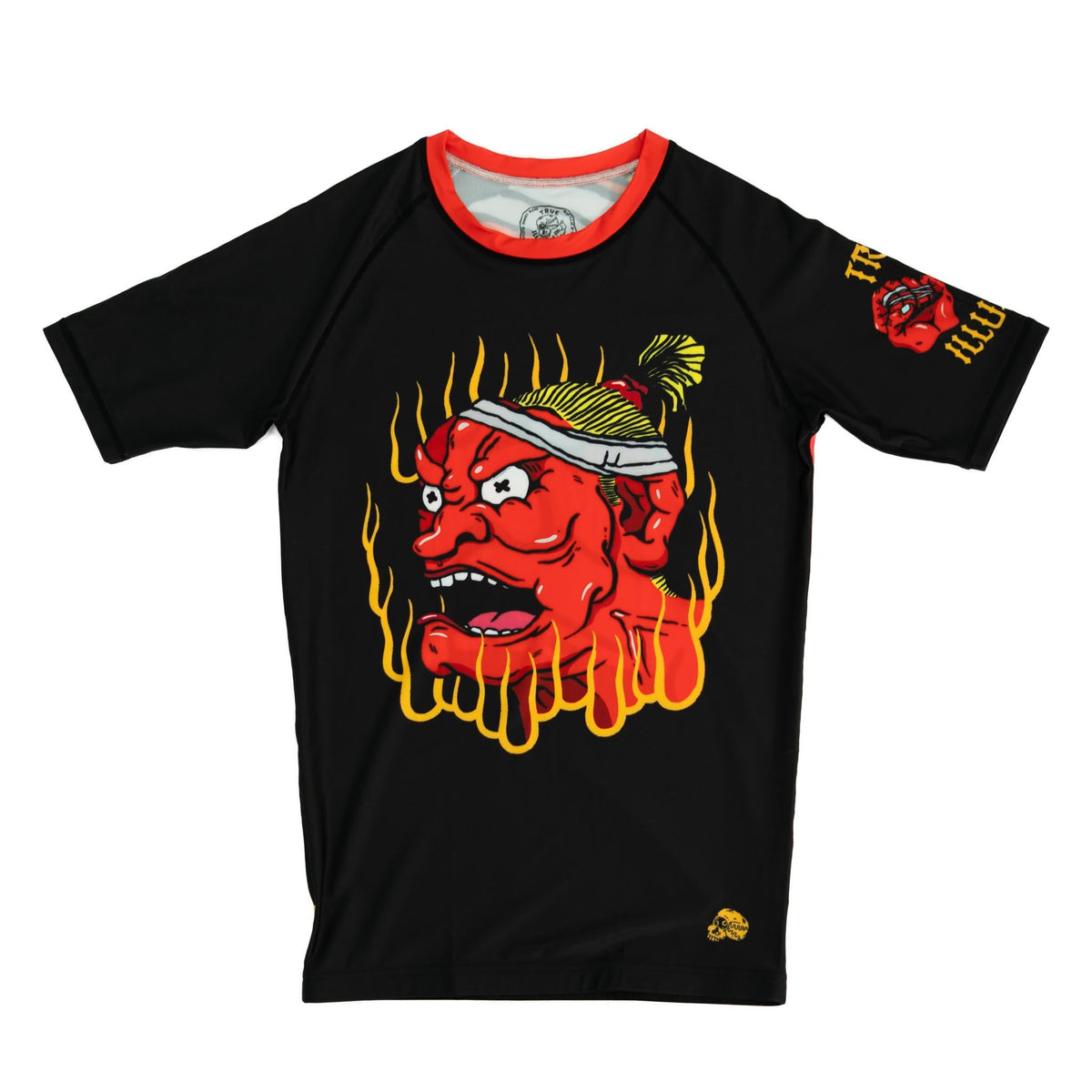 True Illusion Women's Short Sleeve Rash Guard - Grappling Demon flat lay