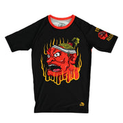 True Illusion Women's Short Sleeve Rash Guard - Grappling Demon flat lay