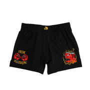 True Illusion Women's Shorts - Grappling Demon flat lay
