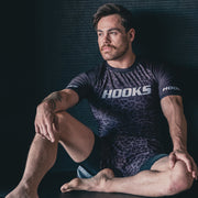 Panther Hooks Short Sleeve BJJ Rashguard