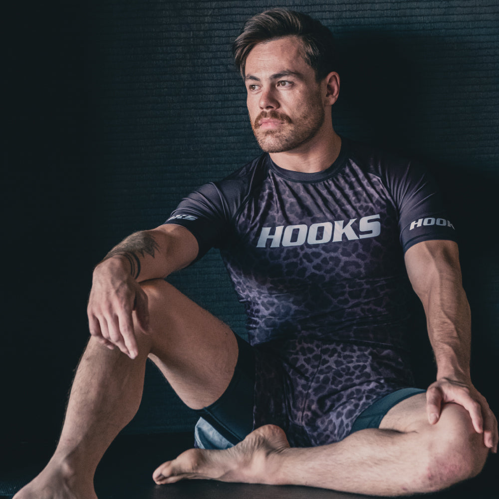 Panther Hooks Short Sleeve BJJ Rashguard