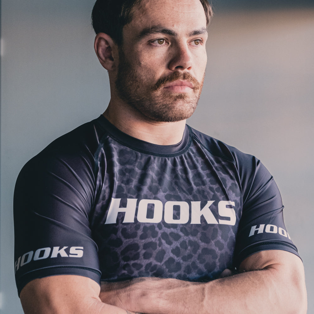 Panther Hooks Short Sleeve BJJ Rashguard