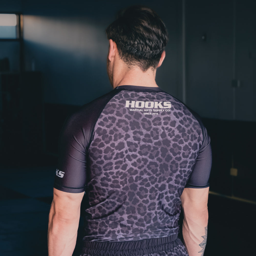 Panther Hooks Short Sleeve BJJ Rashguard