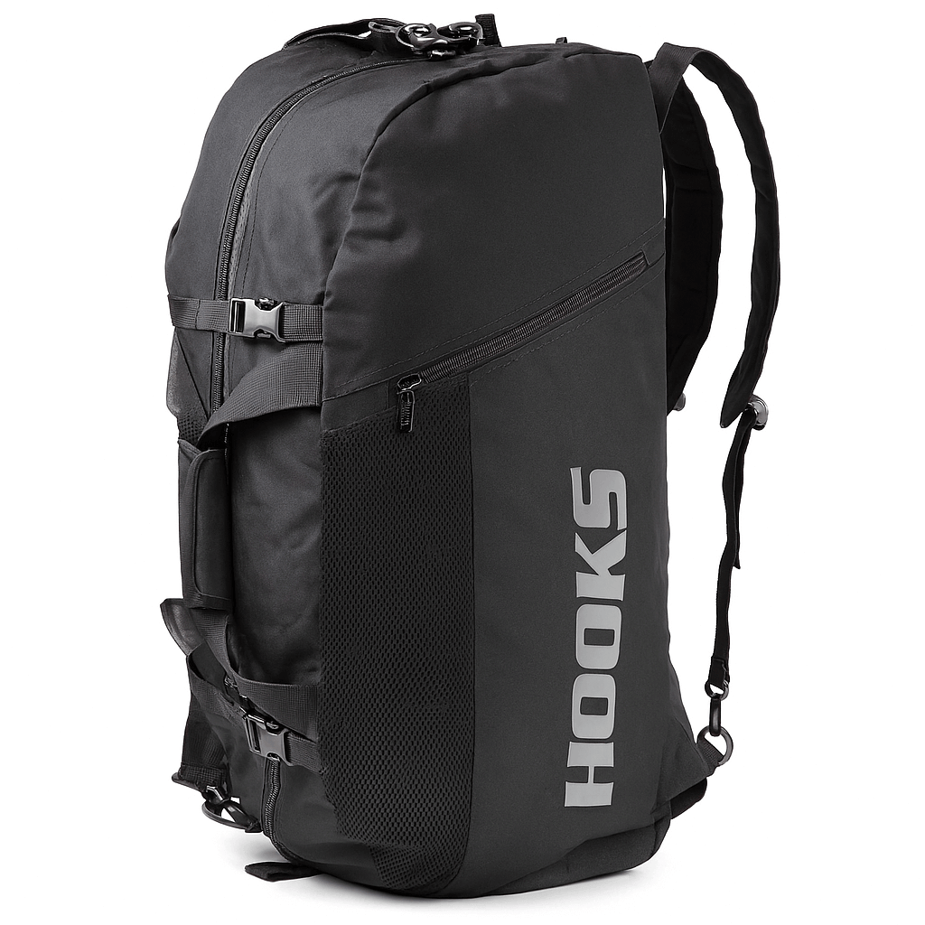 Hooks XL Convertible Back Pack / Duffle Bag - Black