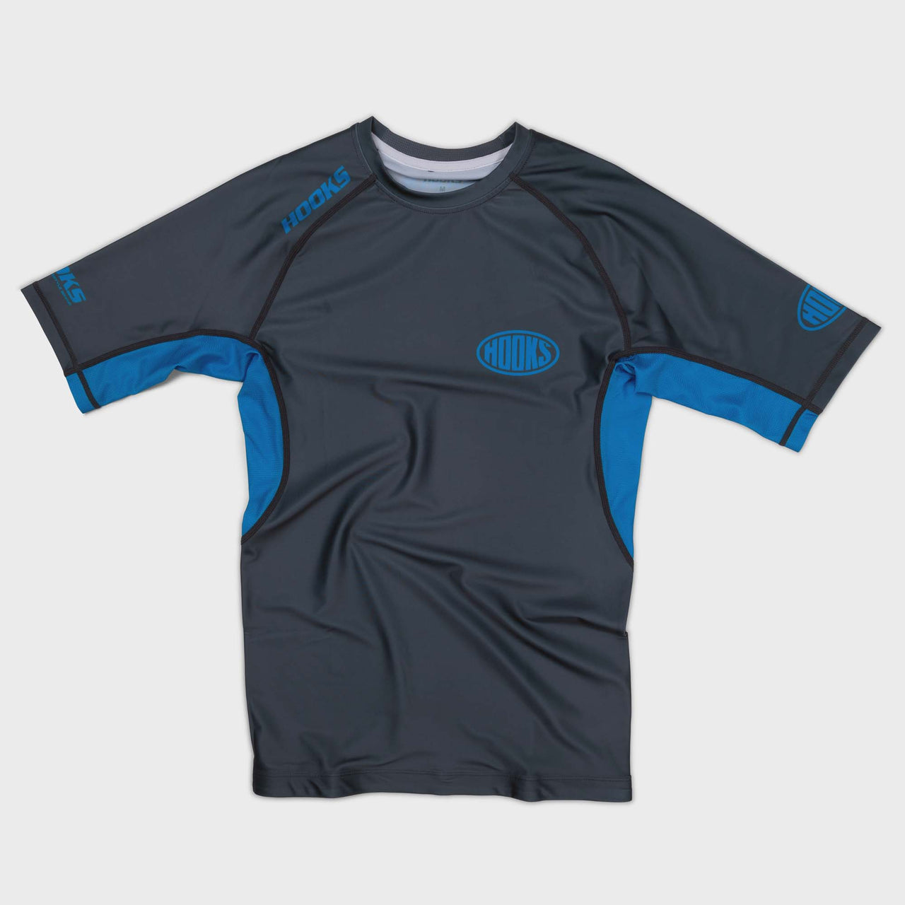 Hooks Fusion BJJ Short Sleeve Rash Guard - Coal