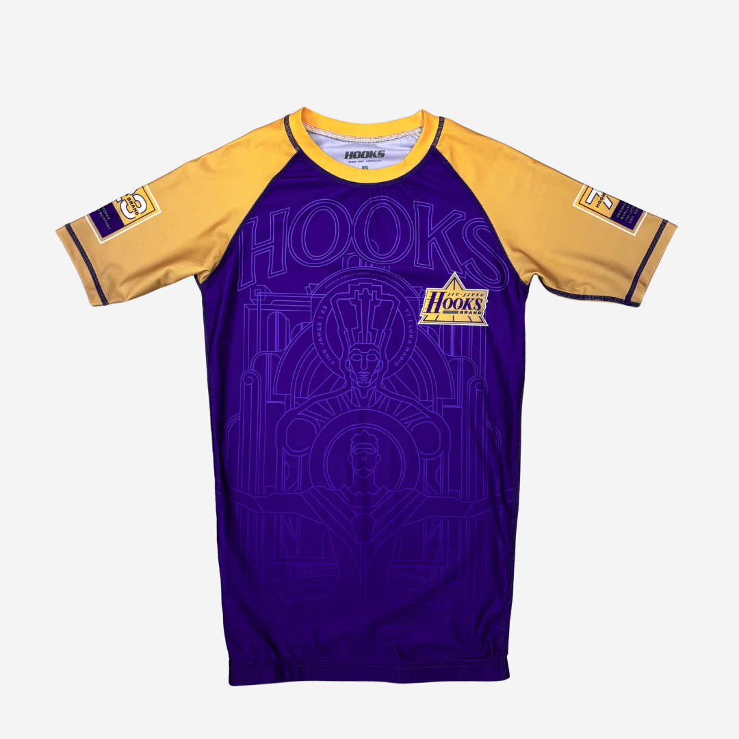 Hooks BJJ Rash Guard - Showtime - Purple