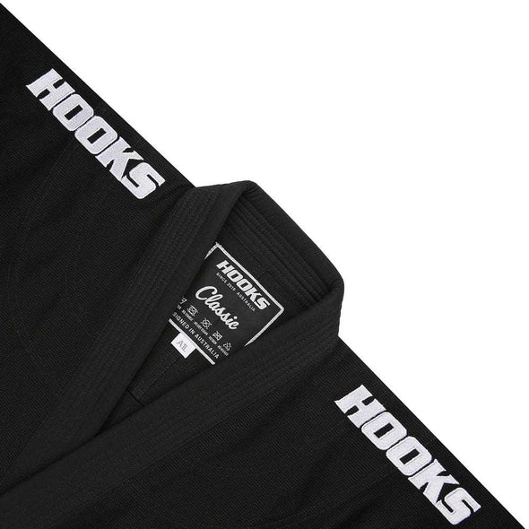Hooks Classic BJJ Gi - Black w/ White