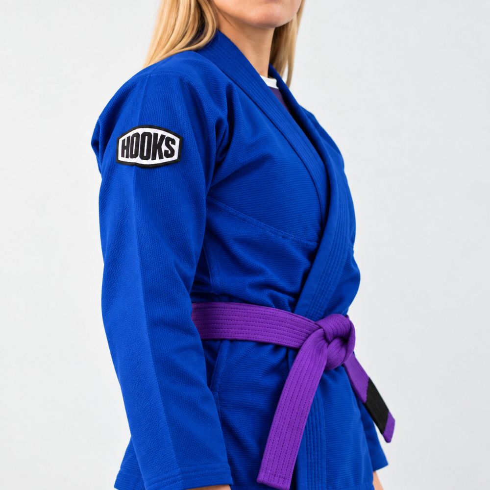 Hooks Women's Core BJJ GI - Blue includes White Belt 2