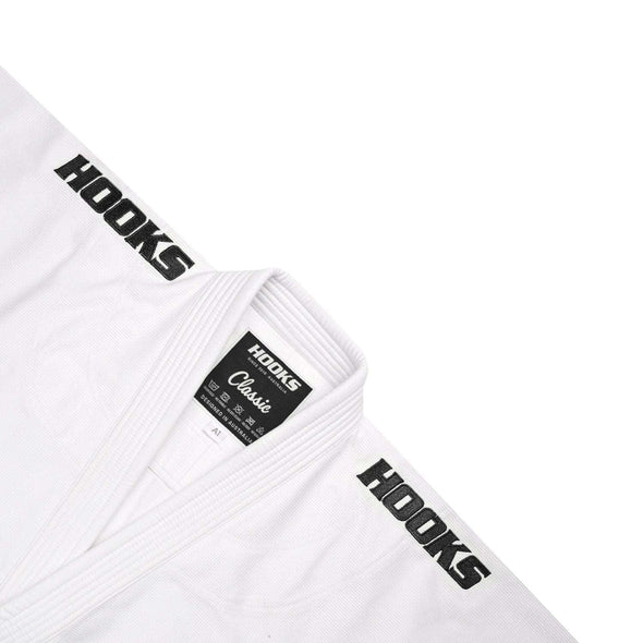 Hooks Kids Classic BJJ Gi - White includes White Belt